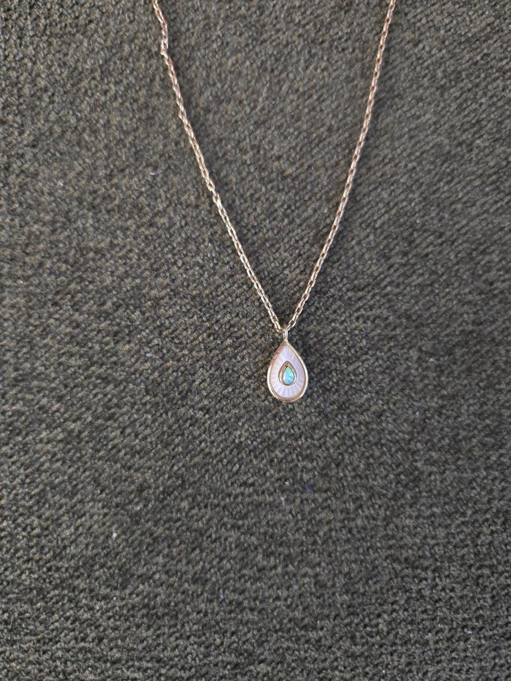 Eklexic Teardrop Mother Of Pearl Necklace